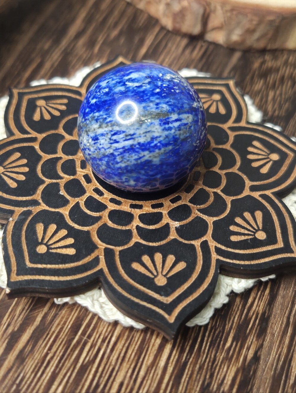 Lapis Lazuli With Pyrite Sphere 1.5  In ( Communication) B